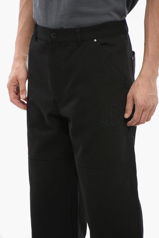 Cotton Pants with Embroidered Logo