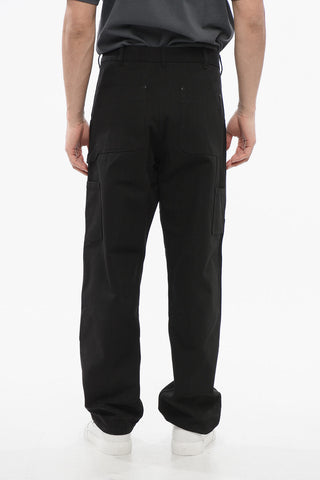 Cotton Pants with Embroidered Logo