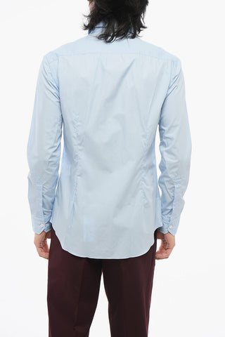 Spread Collar Poplin Cotton Shirt