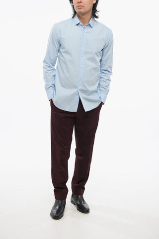 Spread Collar Poplin Cotton Shirt