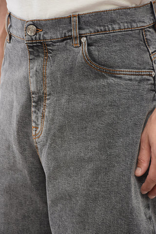 Shorts Wide Leg in Denim Stone Washed