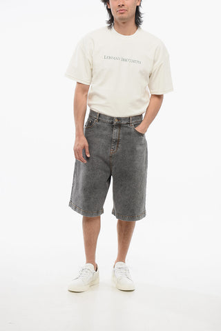 Shorts Wide Leg in Denim Stone Washed