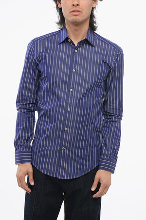 면 포플린 스트라이프 셔츠