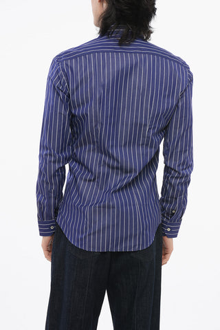 Cotton Poplin Striped Shirt