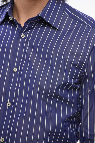 Cotton Poplin Striped Shirt