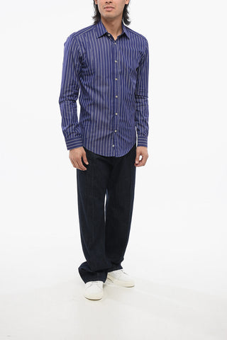 Cotton Poplin Striped Shirt