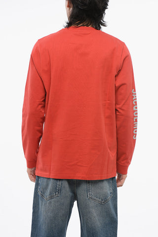 Crew Neck BRILHO Cotton T-Shirt with Glittered Logo