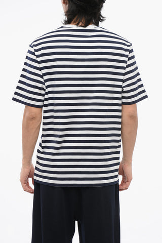 Awning Striped Cotton T-Shirt with Embroidered Logo