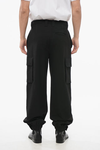 EMPORIO Single-Pleat Cargo Trousers with Adjustable Cuffs