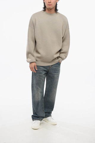 Crew Neck Virgin Wool Pullover