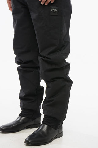 Nylon Ski Pants with Knit Cuffs