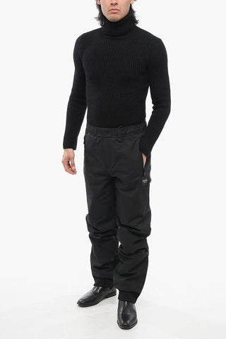 Nylon Ski Pants with Knit Cuffs