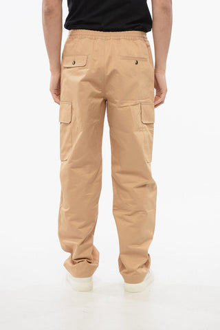 Cotton Cargo Pants with Elastic Waistband