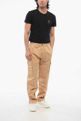 Cotton Cargo Pants with Elastic Waistband