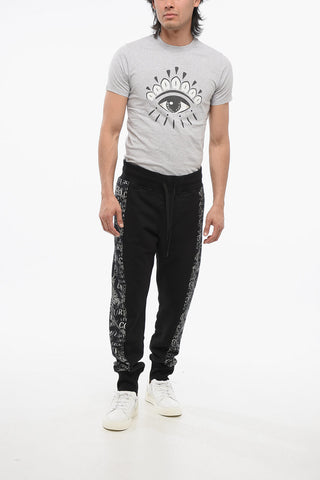 JEANS COUTURE Joggers in Cotone con Inserti Laterali Monogram