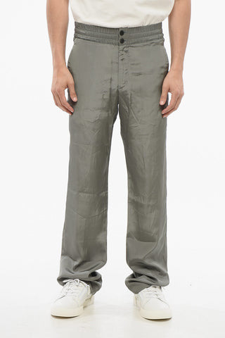 Satin PELVILLE Pants with Elastic Waistband