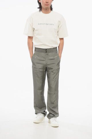 Satin PELVILLE Pants with Elastic Waistband