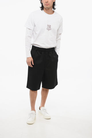 Jacquard Wool JUEGO Shorts with Elastic Waistband