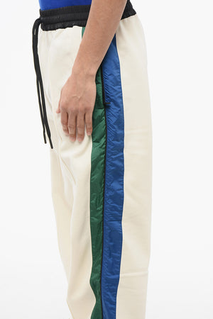 GRENOBLE Fleece-Jogginghose mit kontrastierenden Nylon-Seitenstreifen