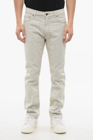 Skinny Fit Denims with Logoed Back Pocket 18cm