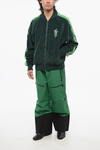 Velours-Track-Sweatshirt RAIN FOREST mit seitlichen Tape-Streifen