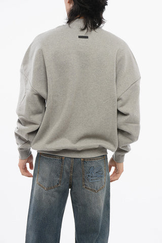 Felpa in Cotone Garzato ETERNAL con Logo Floccato