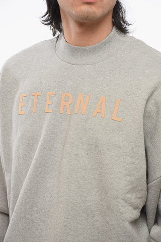 Felpa in Cotone Garzato ETERNAL con Logo Floccato