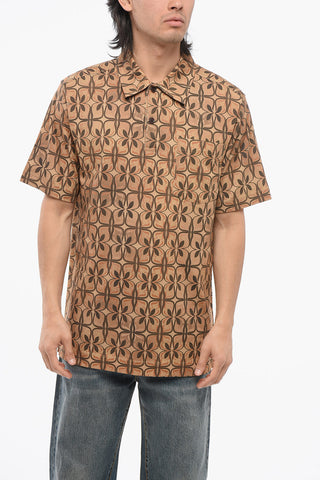 Geometric Patterned HELDER Cotton Polo with Breast-pocket