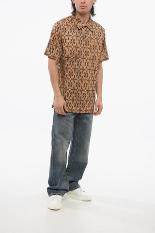 Geometric Patterned HELDER Cotton Polo with Breast-pocket