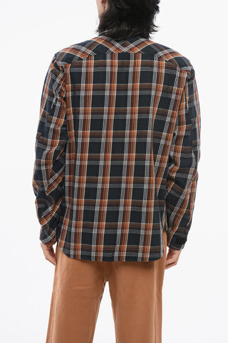 ICONS Overshirt Sahariana in Flanella di Cotone Motivo Tartan