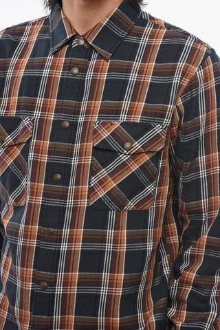 ICONS Overshirt Sahariana in Flanella di Cotone Motivo Tartan