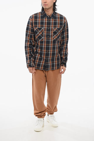 ICONS Overshirt Sahariana in Flanella di Cotone Motivo Tartan