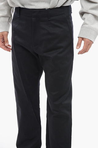 4-Pocketed Wool Blend Pants with Hidden Closure