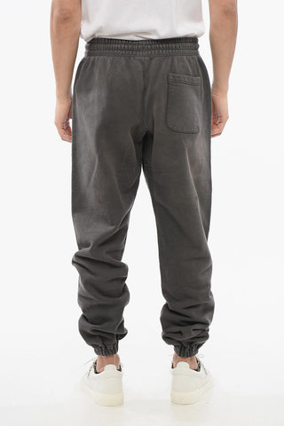 Joggers BLOOD in Cotone Garzato Effetto Vintage