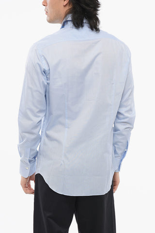 Camicia in Popeline di Cotone con Collo Francese