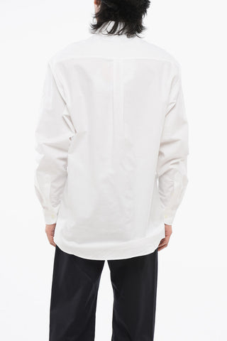 Solid-Color Shirt with Embroidered Pocket