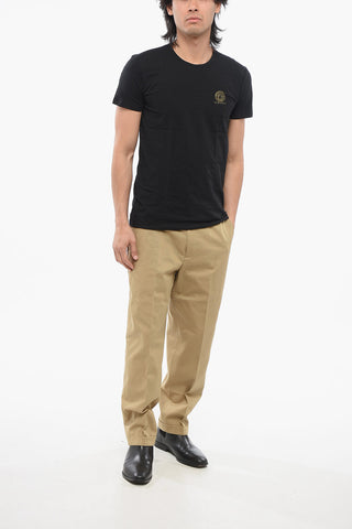 Cotton TOPEKA 2 Pairs of Crew-neck T-shirt Set with Printed Medusa