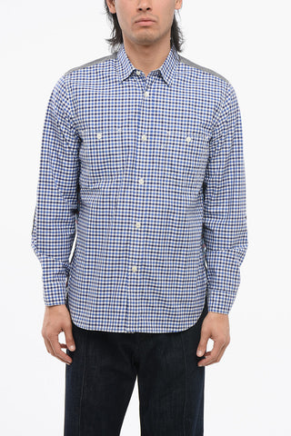 Gingham Patterned Shirt with Patches