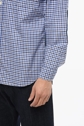 Gingham Patterned Shirt with Patches