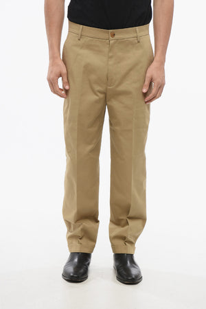 Cotton Chino Pants with Belt Loops