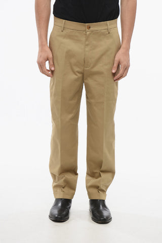 Cotton Chino Pants with Belt Loops