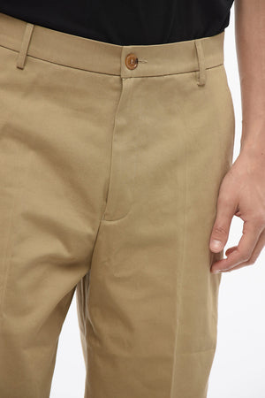 Cotton Chino Pants with Belt Loops