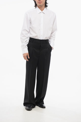 Double-pleated Virgin Wool 4-Pocketed Pants