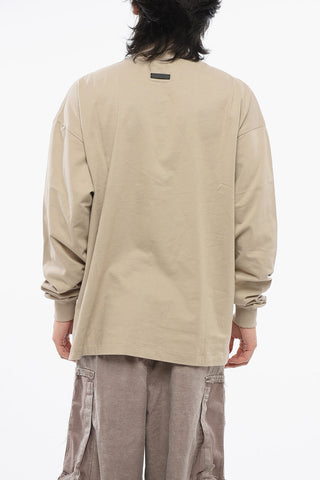 Crew Neck ETERNAL T-Shirt with Cuffs and Flocked Logo