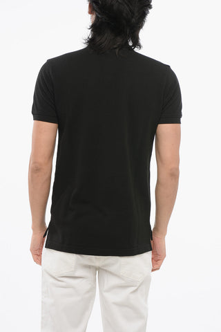 Polo in Cotone Piquet con Logo in Applicazione