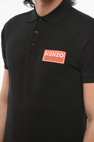 Polo in Cotone Piquet con Logo in Applicazione