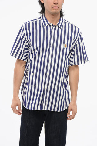 JW X CARHARTT Awning-Striped Cotton Shirt