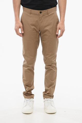 Stretch Cotton Skinny Fit Chinos Pants with Belt Loops