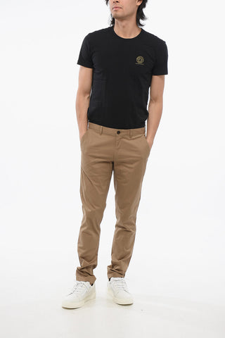 Stretch Cotton Skinny Fit Chinos Pants with Belt Loops