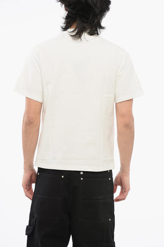Baumwoll-T-Shirt mit Rundhalsausschnitt und Frontprint